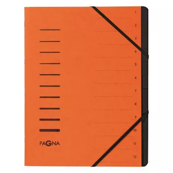 PAGNA 40059-12 A4 Oranžinis dokumentų aplankas su elastine juostele 320x245x5 mm