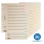 PAGNA A4 kartono failų skirtuvai, smėlio spalvos, 100 vnt., neperforuoti, 180 g/m² 44063-09