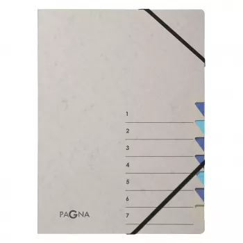 PAGNA Dokumentų aplankas A4 mėlynas/pilkas kartonas 3 vidiniai atvartai užlenkiamas atvartas 240x320x4 mm 44307-02