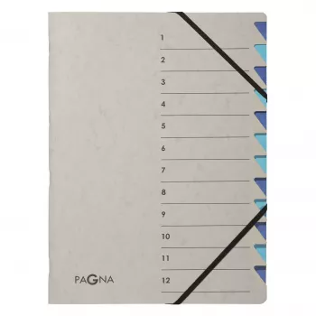 PAGNA A4 kaupiamasis aplankas, kartoninis, mėlynai pilkas, 240x320 mm, nugarėlė 4 mm, 44312-02