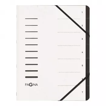 PAGNA Elastic Band Folder A4 White 245 mm 320 mm 4 mm Spine 40058-08
