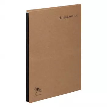 PAGNA PUR Signature Folder A4 10 Compartments Kraft Paper Cover Natural Brown
