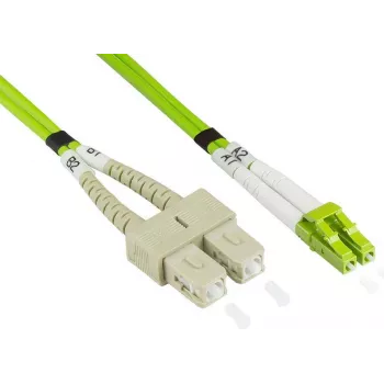 GoodConnections Alcasa LW-8075LS5 Fiber Optic Patch Cable 7,5 m LSZH OM5 LC to SC Green