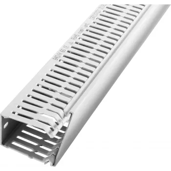 LICATEC Terminal F 2000 laidų kanalas 100x80mm šviesiai pilkas RAL 7035 halogen-free 7384-1