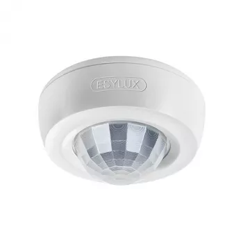 ESYLUX Lubinis buvimo detektorius 360° paviršinis montavimas Ø24 m nulinio kirtimo perjungimas nuotolinis valdymas PD