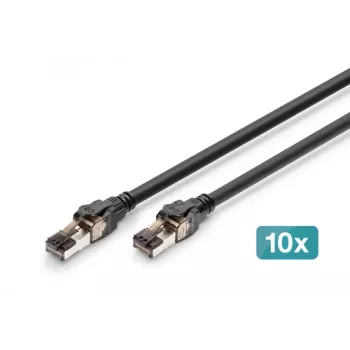 DIGITUS CAT 8.1 S-FTP Patch Cable, Cu, LSZH, 0,5 m, Grey