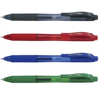Pentel EnerGel BL107-4 gelinis rašiklis, 0,35 mm adatinis antgalis, 4 vnt. rinkinys, asorti