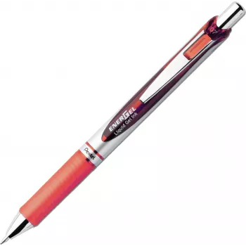 Pentel EnerGel BL77-4COL skysto gelio rašiklių rinkinys – 4 rašikliai (oranžinė, rožinė, šviesiai mėlyna, violetinė) 0,7 mm