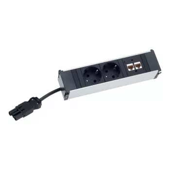 Bachmann CONI Power Module - 3x Schuko Socket, GST18i3 Input, Black