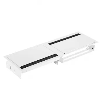 Bachmann CONI DUO Short Flush Mount Power Strip su 2 Schuko lizdais ir 2 modulių angomis, juoda