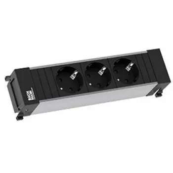Bachmann Power Frame 3x SCHUKO lizdų blokas su 2 m kabeliu