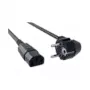 Bachmann H05VV-F 3G1.5 maitinimo kabelis CEE 7/7 į C13, 1,5 m, juodas