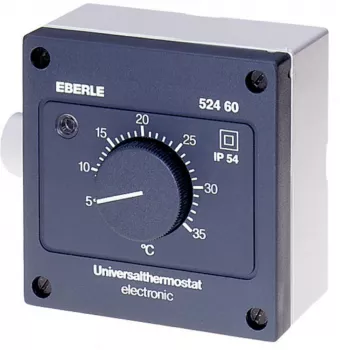 Eberle Controls AZT-A 524 510 Patalpų termostatas – juodas, IP54, 5-35°C, 230 V AC