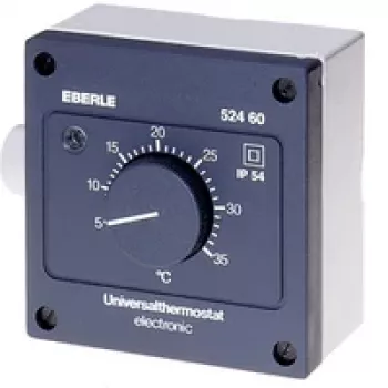 Eberle Controls AZT-A 524 510 Patalpų termostatas – juodas, IP54, 5-35°C, 230 V AC