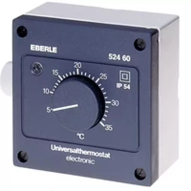 Eberle Controls AZT-A 524 510 Patalpų termostatas – juodas, IP54, 5-35°C, 230 V AC