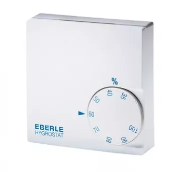 Eberle Controls HYG-E 6001 Electronic Room Hygrostat, White, Rotary Knob, 35-100% RH, IP30