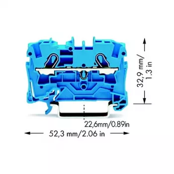 WAGO 2004-1204 TOPJOB S 2 laidininkų praėjimo gnybtų blokas, 800 V, 32 A, 4 mm², pilkas