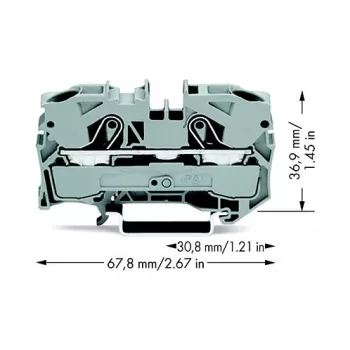 WAGO 2010-1201 Praeinamoji jungiamoji gnybtų juosta, 10 mm², 800 V, pilka