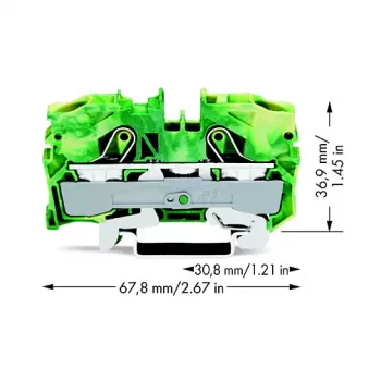 WAGO 2010-1207 Praeinanti gnybtų jungtis, 10 mm², pilka, CAGE CLAMP®
