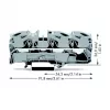 WAGO 2016-1301 Praleidžiamoji gnybtų jungtis – 12 mm – 91,8 mm – 36,9 mm – 800 V