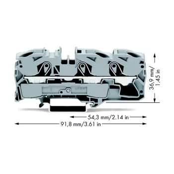 WAGO 2016-1301 Praleidžiamoji gnybtų jungtis – 12 mm – 91,8 mm – 36,9 mm – 800 V