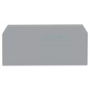WAGO 280-308 Galinė ir tarpinė plokštelė, pilka, 2,5 mm², 52,5 mm x 28 mm, 2,41 g