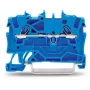 WAGO 2001-1204 4-ių laidų Push-in CAGE CLAMP gnybtų blokas, pilkas, 500 V, 24 A, 0,25–2,5 mm², montavimui ant DIN bėgelio