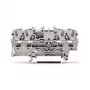 WAGO 2002-1401 Praeinanti gnybtų juosta, 4 laidininkai, 2,5 mm², Push-in CAGE CLAMP, 800 V, pilka