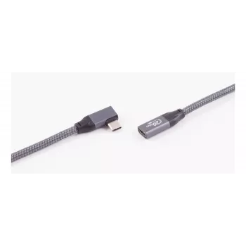 ShiverPeaks USB 3.2 prailginimo laidas 90° kampu lenktas Type-A kištukas į lizdą 0,25 m juodas