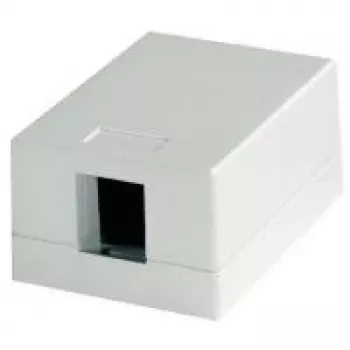 Telegärtner Network Outlet Box Alpine White 1-Port Surface/Flush Mount