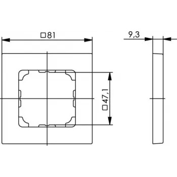 Telegärtner B00004A0024 8 prievadų belaikiklis tinklo lizdo rėmelis, gryna balta, 81x81 mm