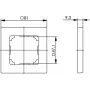 Telegärtner B00004A0024 dengiamasis tinklo rėmelis be varžtų, 8 prievadų, grynai baltas, 81x81mm