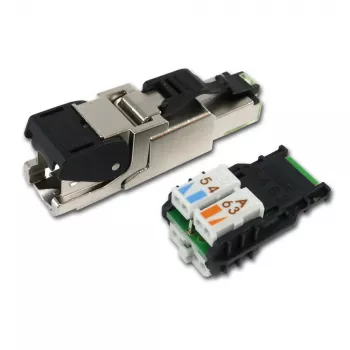 Telegärtner RJ45 Kištukas MFP8 Kat.6a (Deep), T568A Su Išankstiniu Dulkėtųjų Gaubtu, Tvirtas Cinko Liejimo Korpusas – 1 Vnt. (J00026A2004)