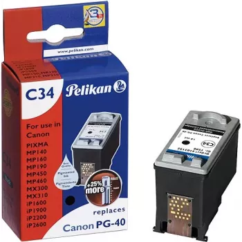 Pelikan Remanufactured Ink Cartridge, skirta Canon PG-40 (juoda, didelės talpos)