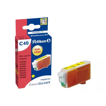 Pelikan suderinama kasetė Canon CLI-521Y geltona