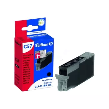 Pelikan rašalo kasetė, skirta Canon CLI-551BK XL, juoda, didelės išeigos, suderinama