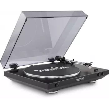 TechniSat TechniPlayer LP 200 Patefono grotuvas – juodas/sidabrinis – diržinė pavara – 33/45/78 aps./min. – USB skaitmeninimas – RCA išvestis