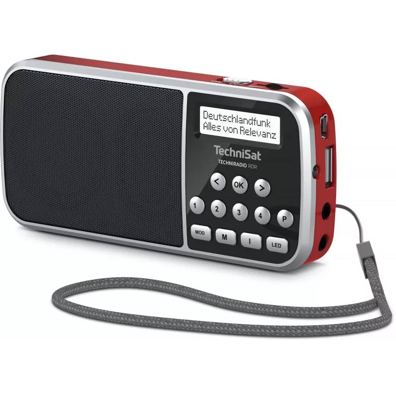 TechniSat TechniRadio RDR DAB+ FM nešiojamas radijo imtuvas (raudonas)