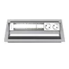 Kindermann CablePort standard² 6-fold Desktop Connection Panel Housing sidabrinis