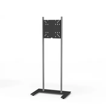 Kindermann Premium DS Racer grindinis stovas LCD ekranams iki 70 inch - anoduotas aliuminis - juoda, sidabrinė metalic