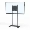 Kindermann Premium DS Racer grindinis stovas LCD ekranams iki 70 inch - anoduotas aliuminis - juoda, sidabrinė metalic