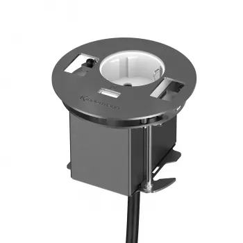 Kindermann CablePort table³ Flush-Mount Table Connection Unit, sidabrinis