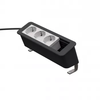 Kindermann CP Office Desk 4-Way 3 x Power Outlets (7550000203)
