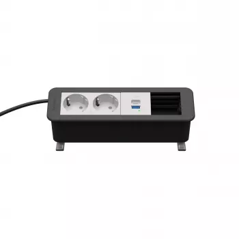Kindermann CP Office Desk 4-F 2x Schuko 1x USB-A/C Charging Module (7550000222)