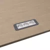 Kindermann CP Office Frame 3-Fach 3x Power Socket Desk Connectivity Panel Sidabrinis/Juodas