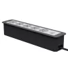 Kindermann CablePort Office Frame 6-fold 5x Schuko 1x USB-C PD 60W Silver