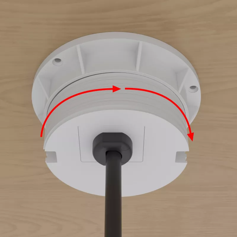 Kindermann CablePort Table White (STS-R90-2 weiß) – stalo jungčių skydelis su 2x Schuko lizdais
