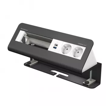 Kindermann CablePort desk² 6-fold 2x Power Socket USB Desk Clamp Module