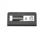 Kindermann CP desk² 80 4-fold Desk Connectivity Panel su 1x maitinimo ir 1x USB-A, sidabrinis/juodas