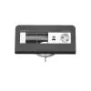 Kindermann CP desk² 80 4-fold Desk Connectivity Panel su 1x maitinimo ir 1x USB-A, sidabrinis/juodas